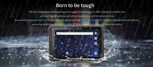 Robuste Tablettes Pratique? Endurance de batterie EM-R16 toute la journée