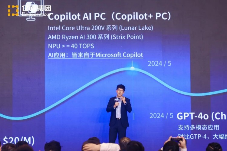 Cai Zongxun presenting AiDAPTIV AI SSD technology